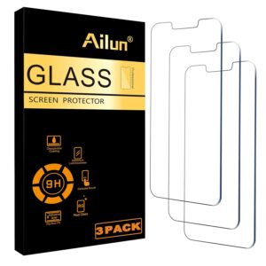 Read more about the article Ailun Glass Screen Protector Compatible for iPhone 13/13 Pro [6.1 Inch] Display 3 Pack Tempered Glass,Case Friendly