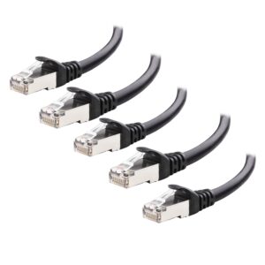 Read more about the article Cable Matters 5 Pack, Cat6a Snagless Shielded (SSTP/SFTP) Ethernet Patch Cable in Black 3 Feet