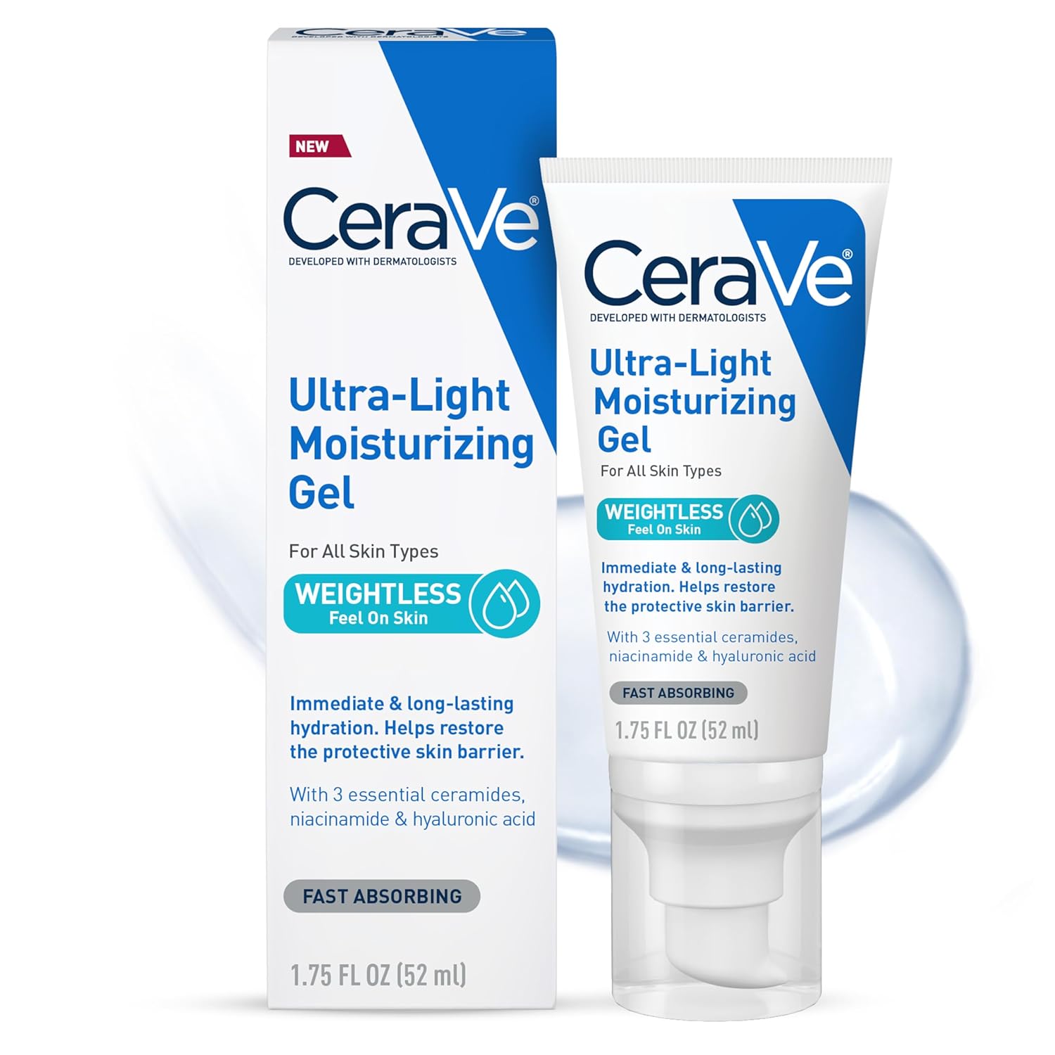 You are currently viewing CeraVe Ultra-Light Moisturizing Gel | Hydrating Gel Face Moisturizer with Ceramides, Niacinamide, Hyaluronic Acid | Fragrance Free | Oil-Free | Weightless Mattifying Moisturizer | 1.75 FL Oz