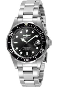 Read more about the article Invicta Stainless Steel Pro Diver Analog Black Dial Watch for Men – 8932, Silver Band