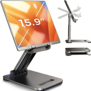 Read more about the article LISEN Fits iPad Stand Holder Adjustable Tablet Stand for Desk Portable Monitor Stand Tablet Holder Home Office Must Haves iPad Holder Accessories for Tablets/Portable Monitor/PS/Switch 4.7″-15.6″