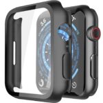 Read more about the article Misxi 2 Pack Hard PC Case with Tempered Glass Screen Protector Compatible with Apple Watch Series 7 45mm, Ultra-Thin Scratch Resistant Overall Protective Cover for iWatch S7, Black